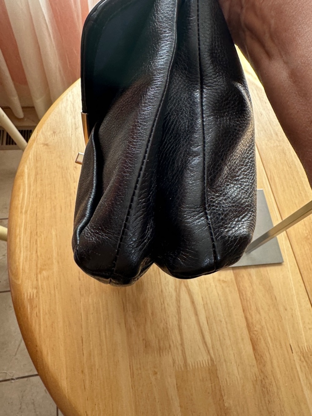 Coach 2013 Black Leather Shoulder Bag with wGold Hardware - Picture 3 of 9